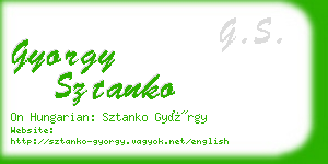 gyorgy sztanko business card